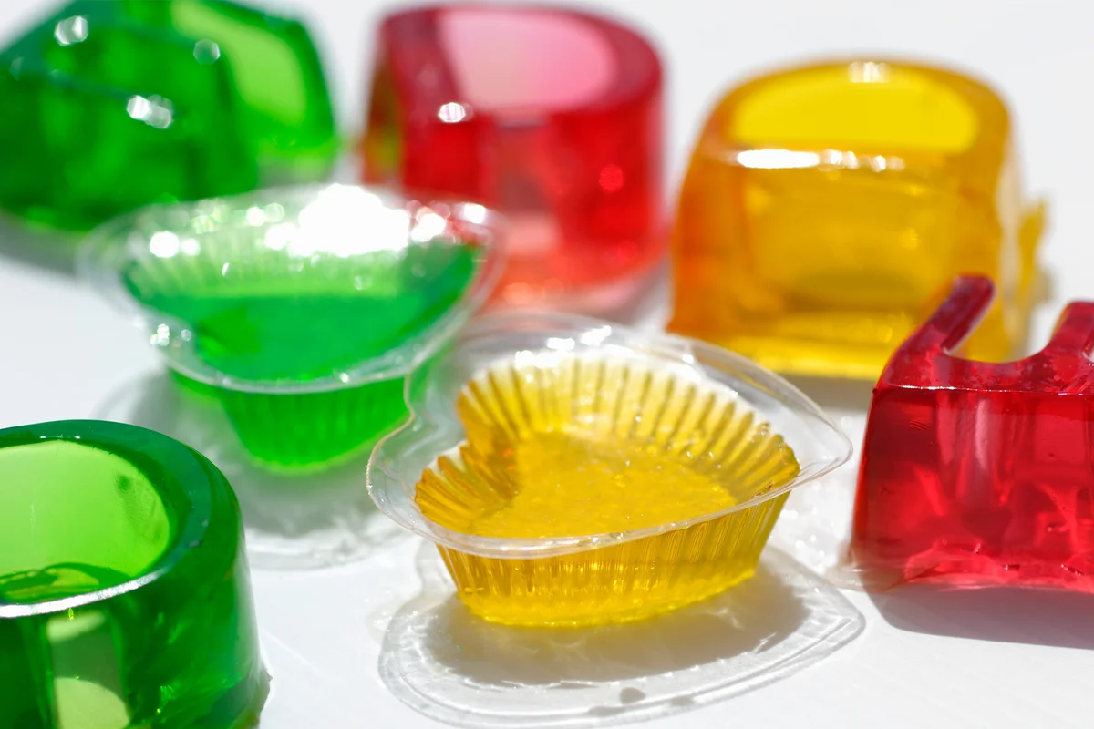 Multi coloured jellies