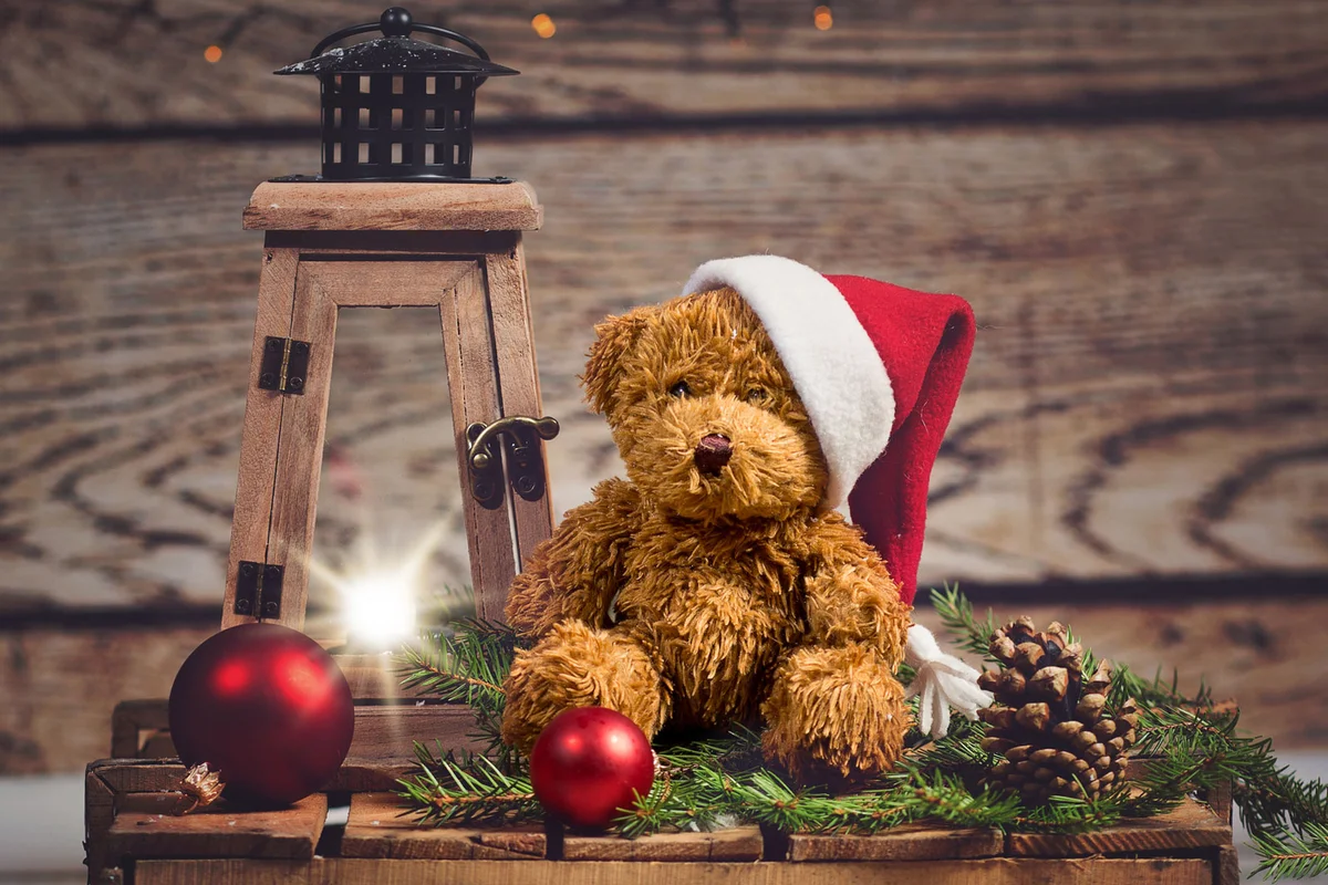 nostalgic teddy bear Christmas decoration
