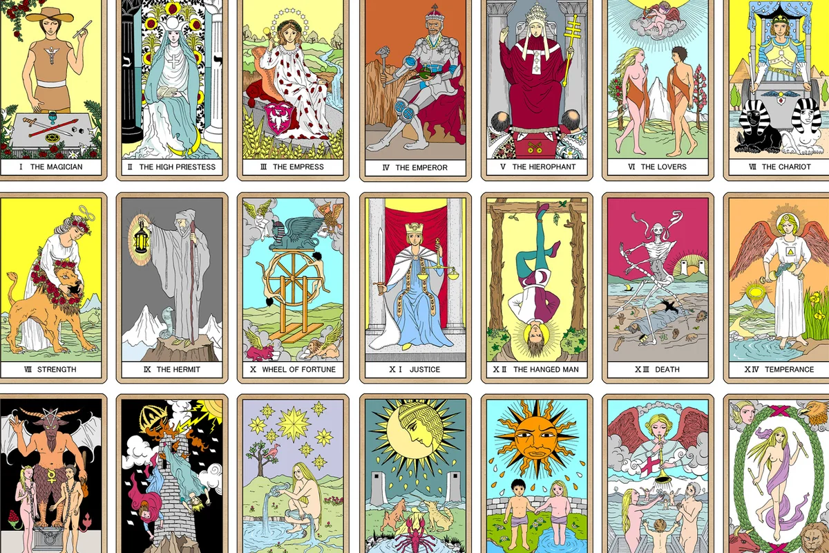 Set of 22 tarot major arcana
