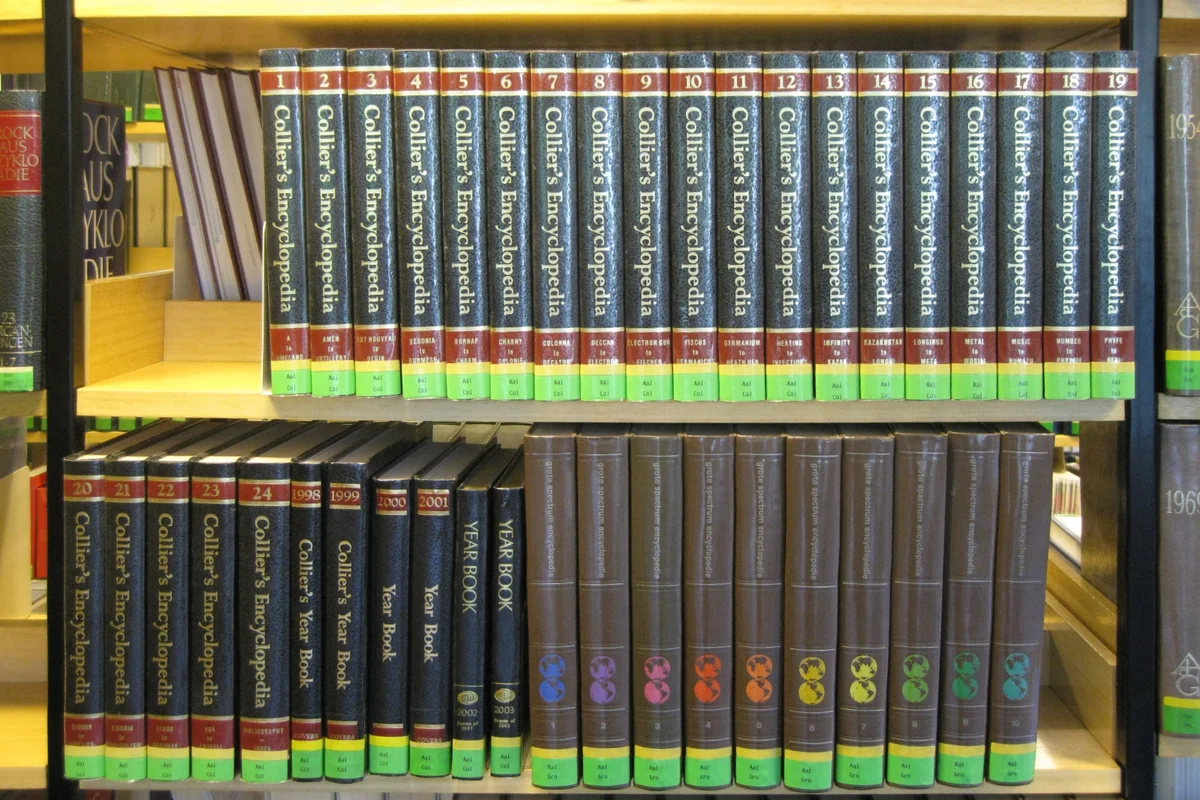 Colllier's encyclopedia in librabry
