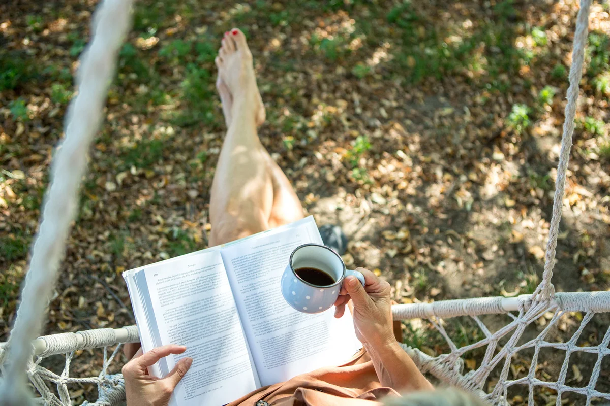 Woman reading a book