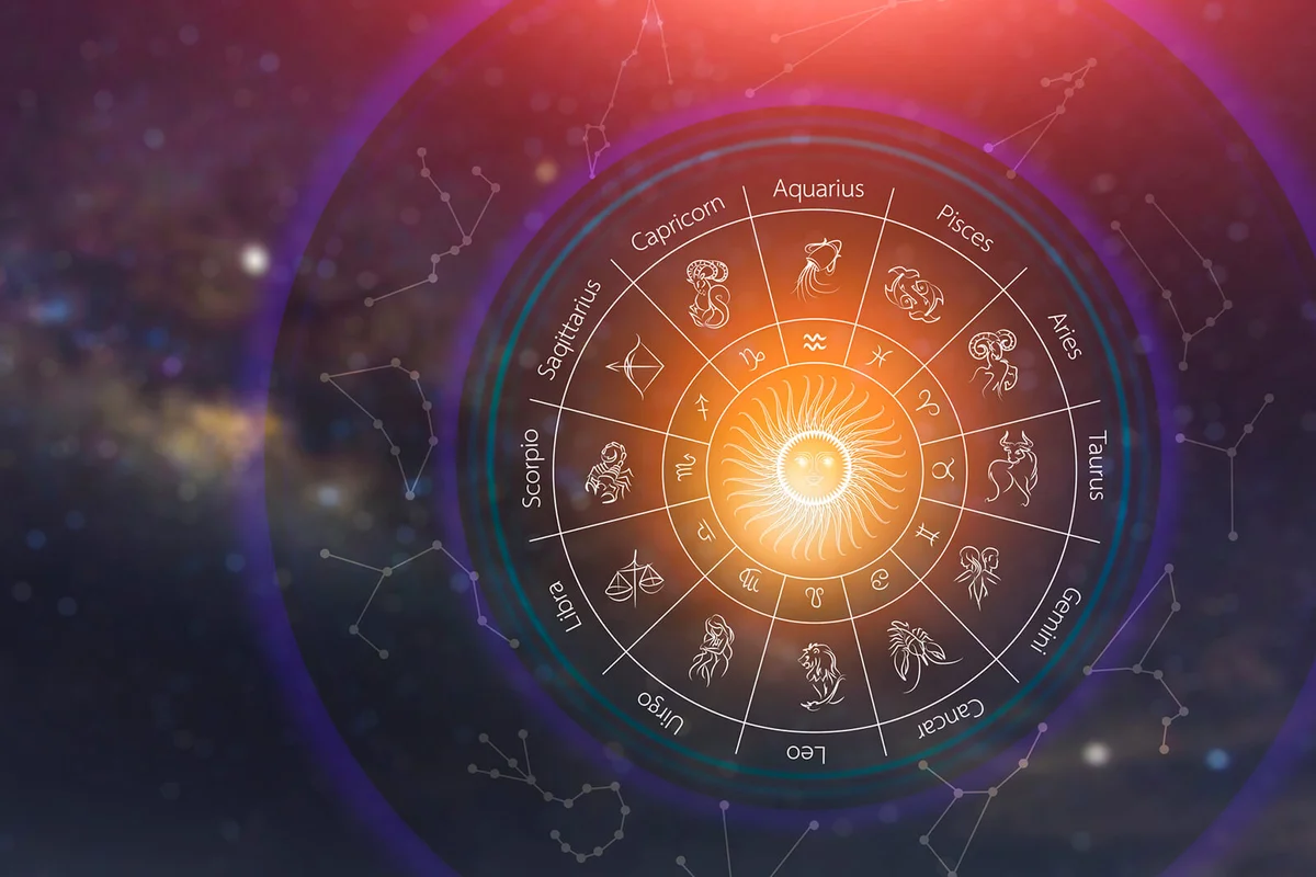 Zodiac signs and astrology with constellations