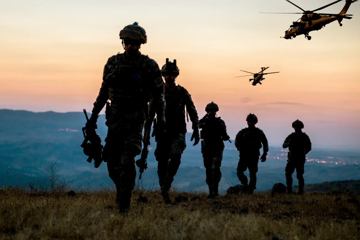Military Mission at twilight