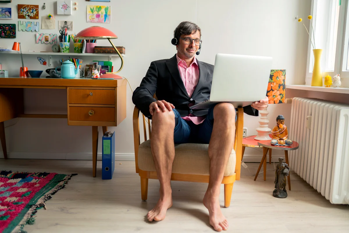 Video conference at home Costume