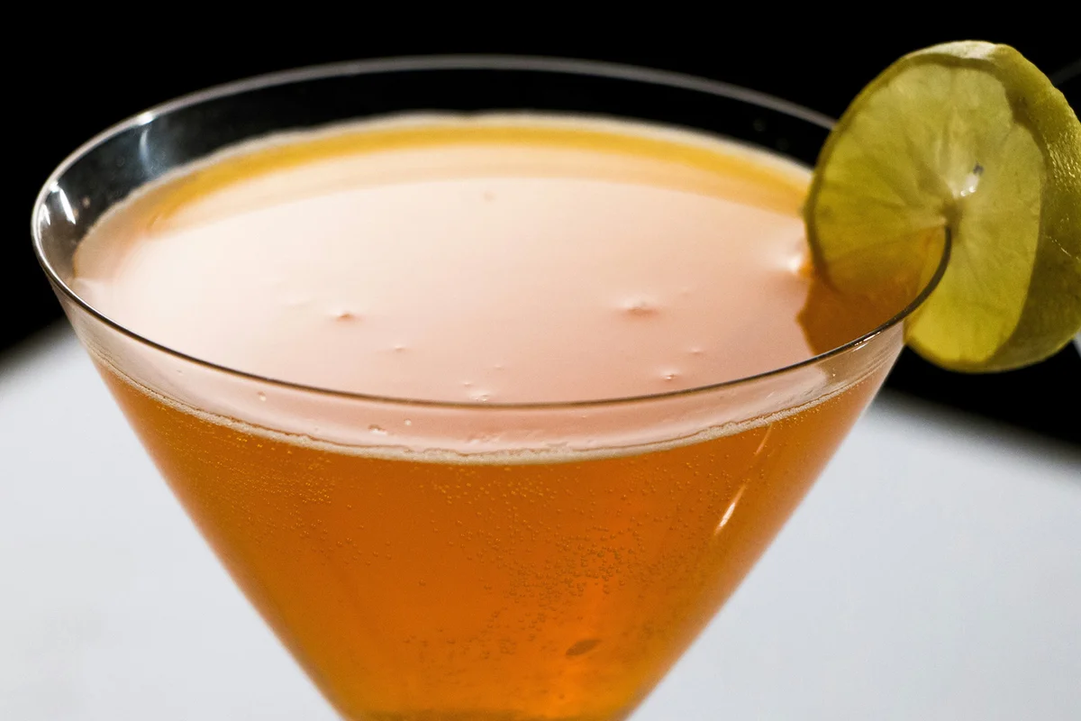 Airmail Cocktail In Martini Glass