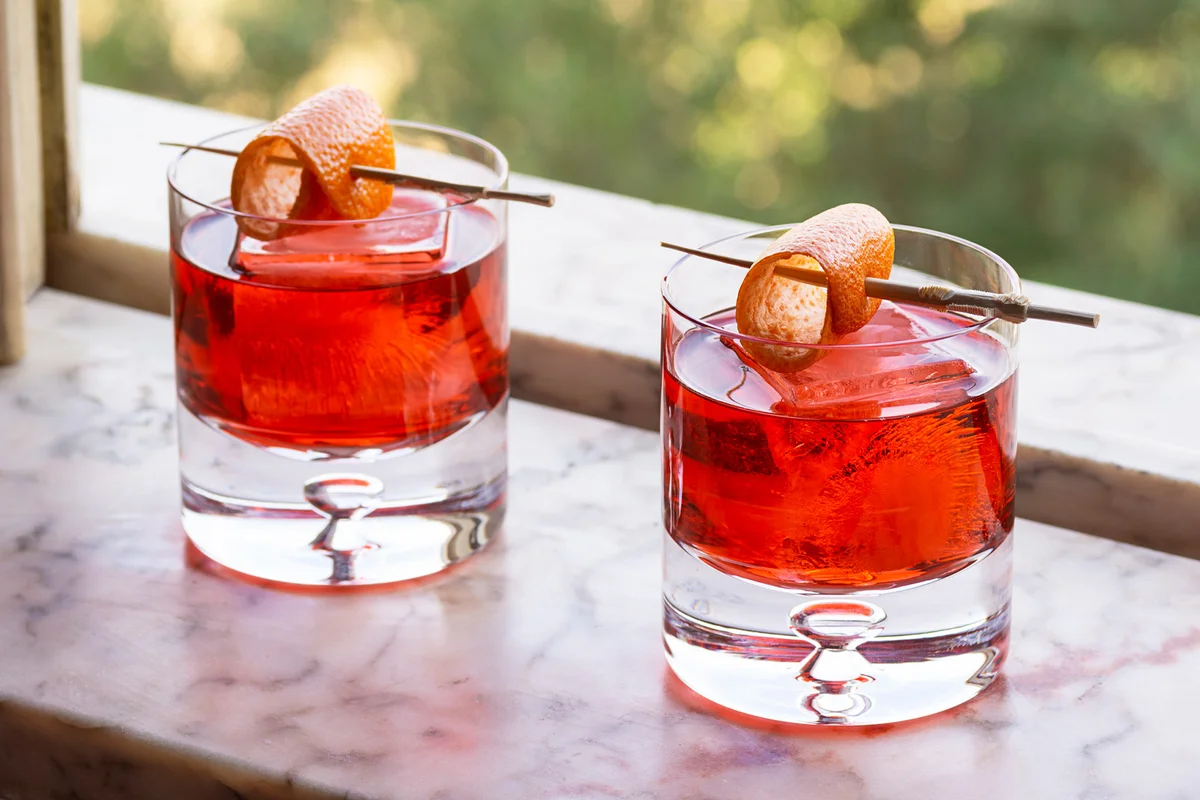 New Year Negroni On Window Sill