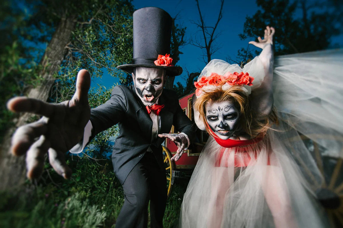 Horror Bride and Groom Costumes