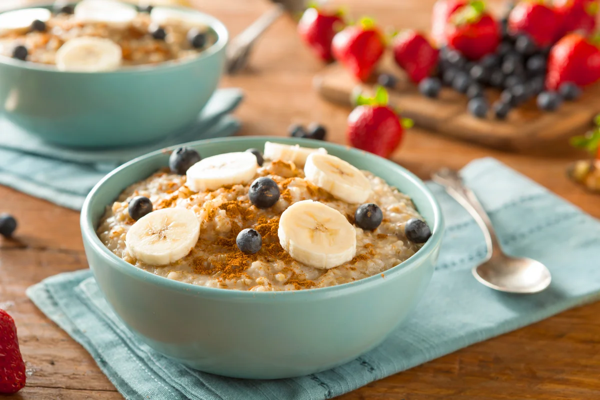 Homemade bowl of oatmeal