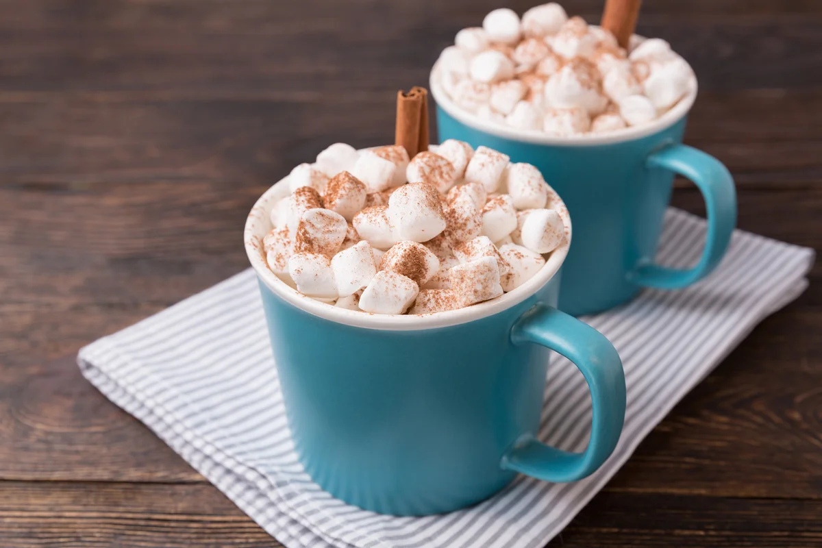 Blue mugs Spiked Hot Chocolate