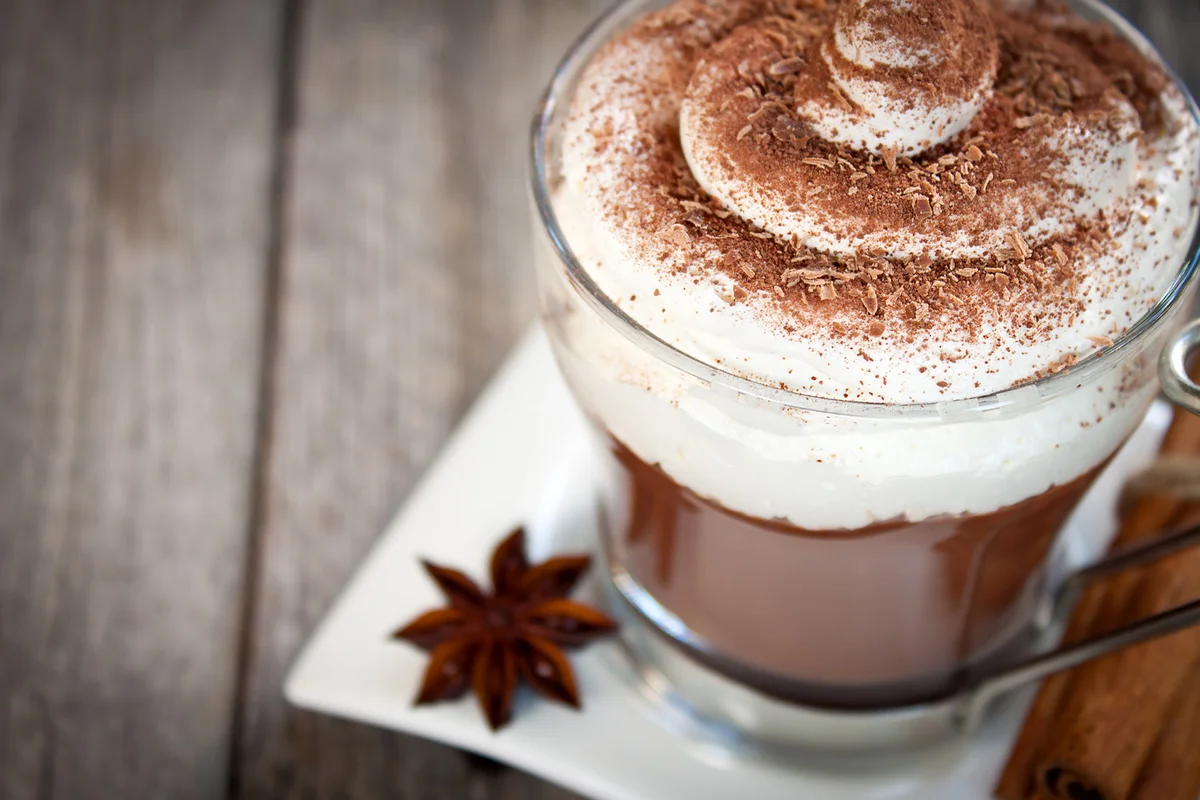 Fiery Hot Chocolate with Whipped cream