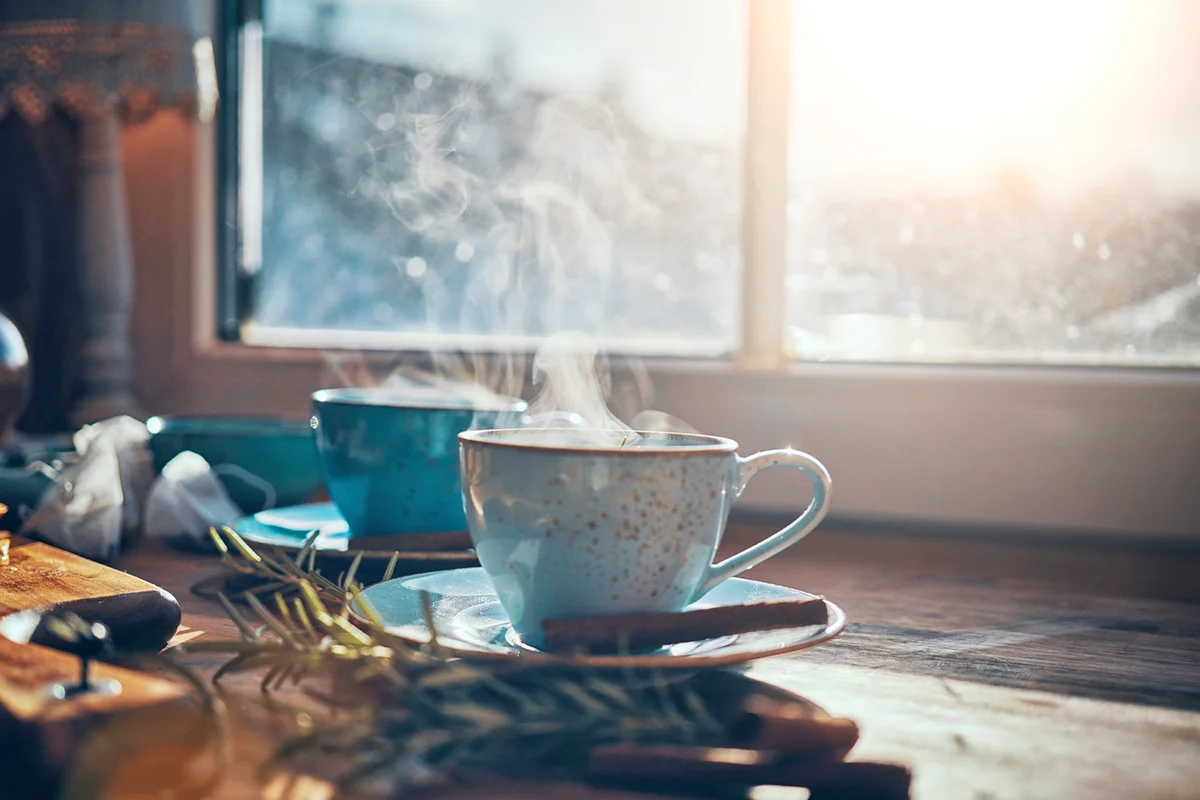 Hot Vodka Drinks Near Window