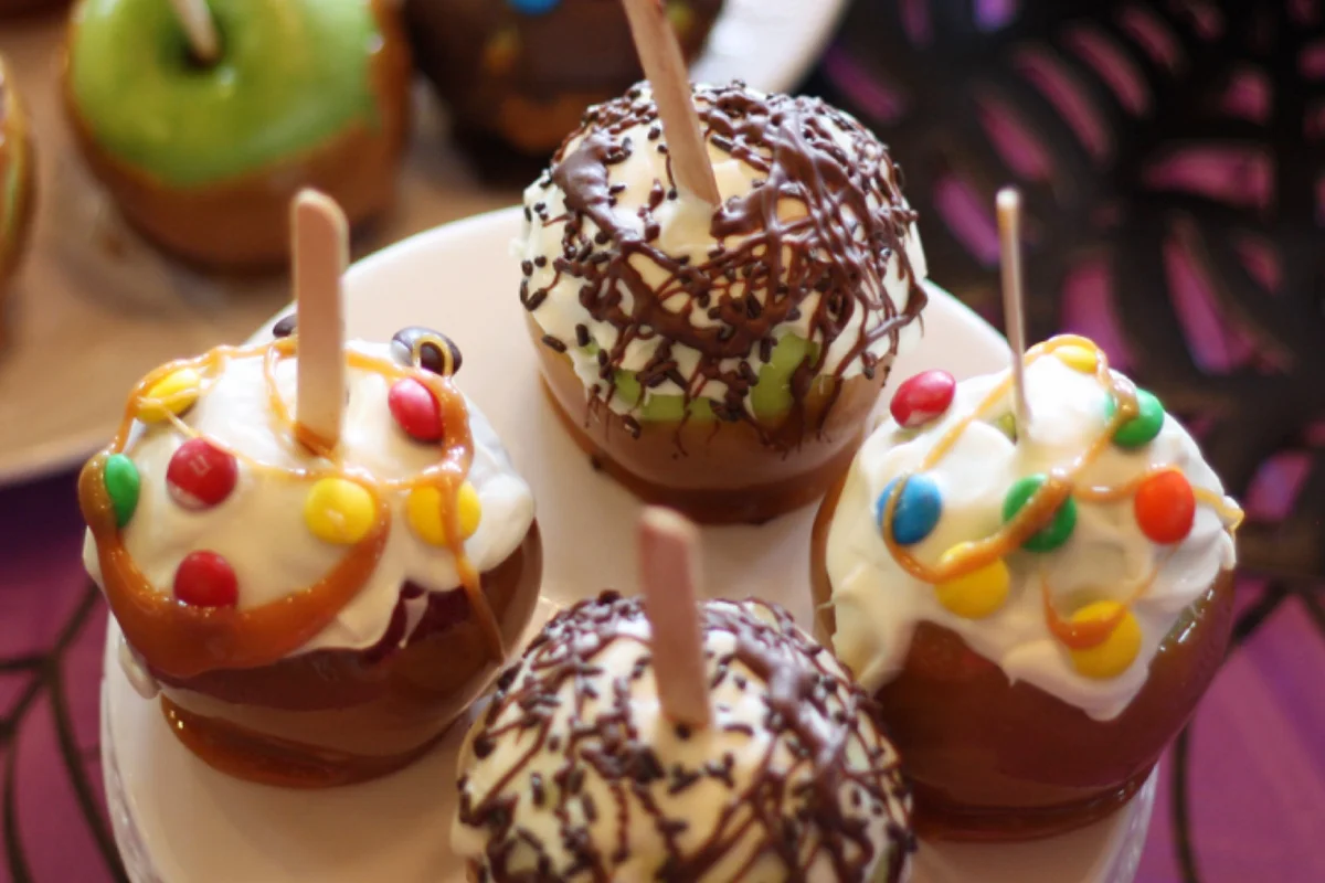 Candy-Studded Caramel Apples