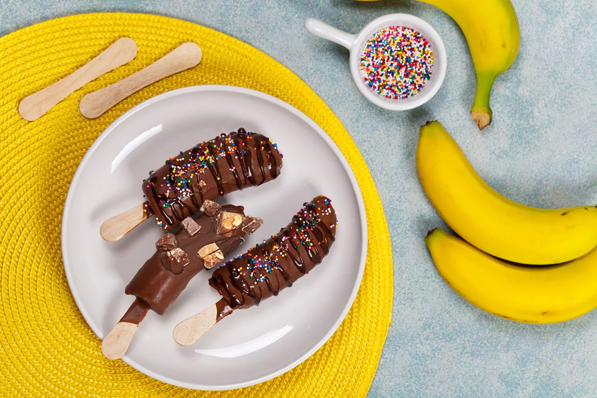 Frozen Banana Pops With Halloween Candy