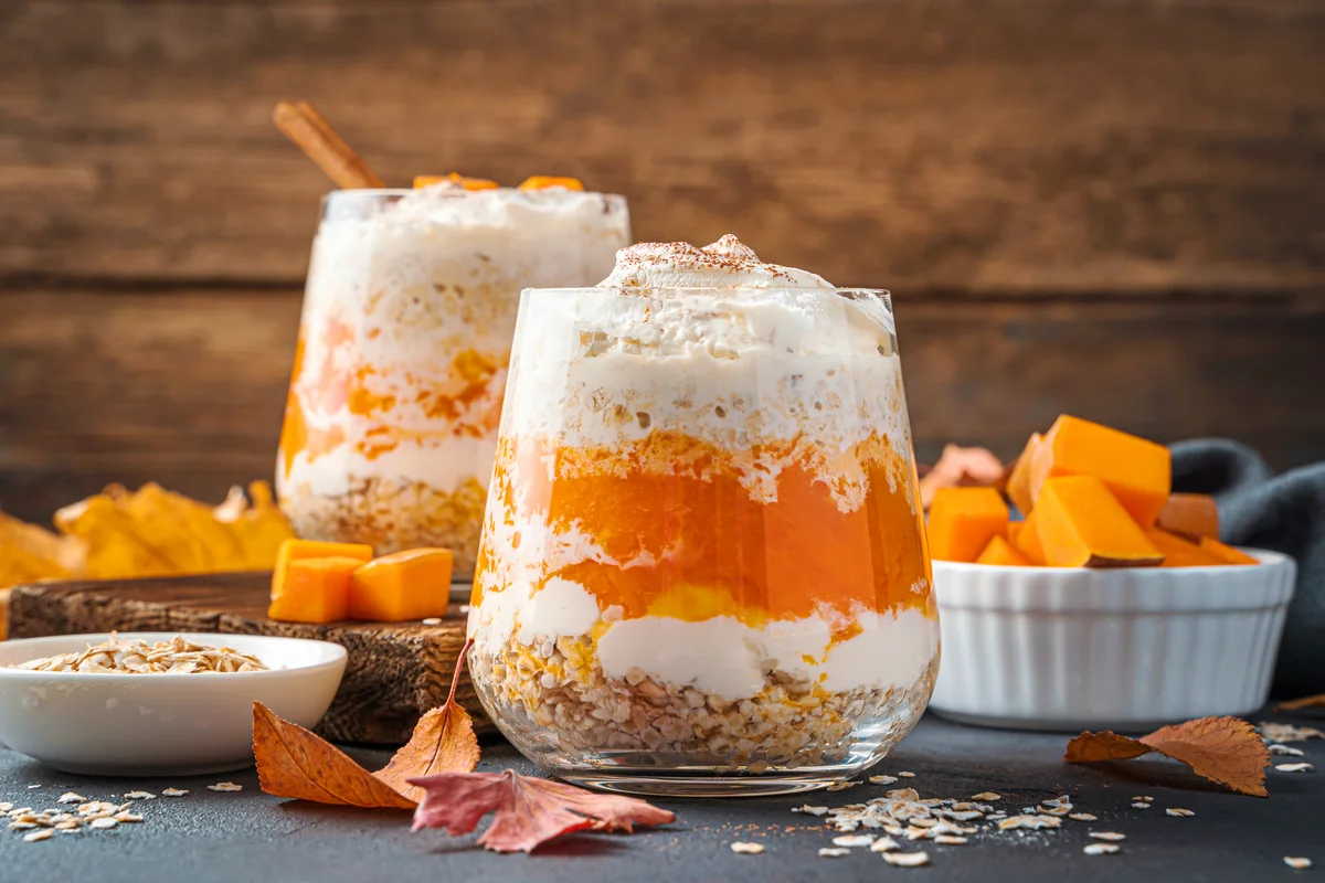 Pumpkin yogurt parfait