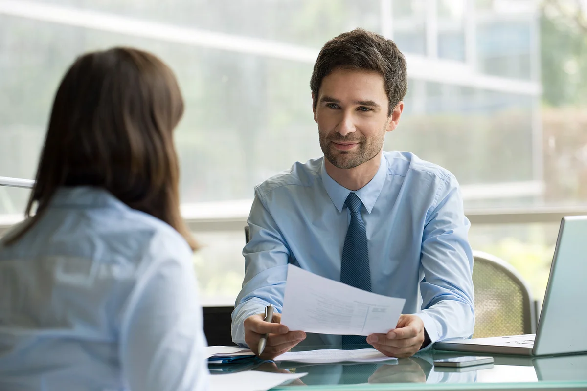 Man interviewing for a job