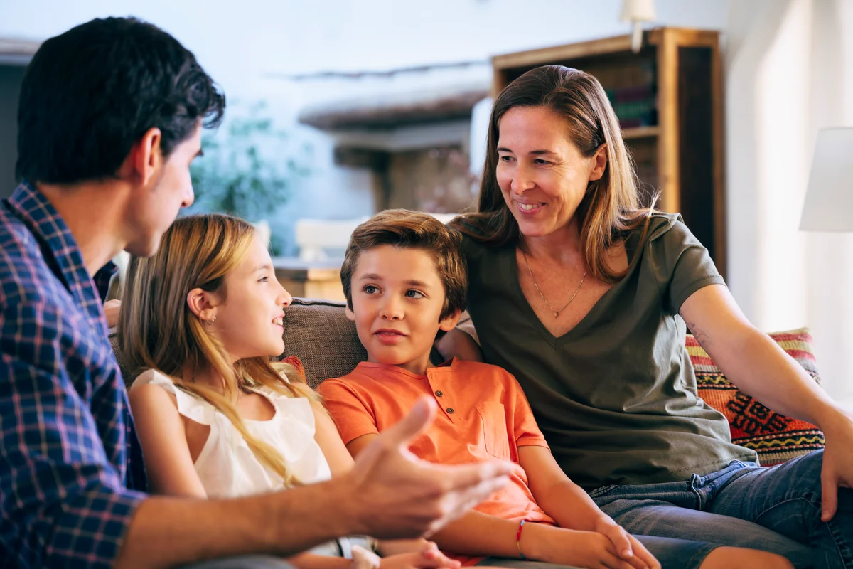 blended family having open communication
