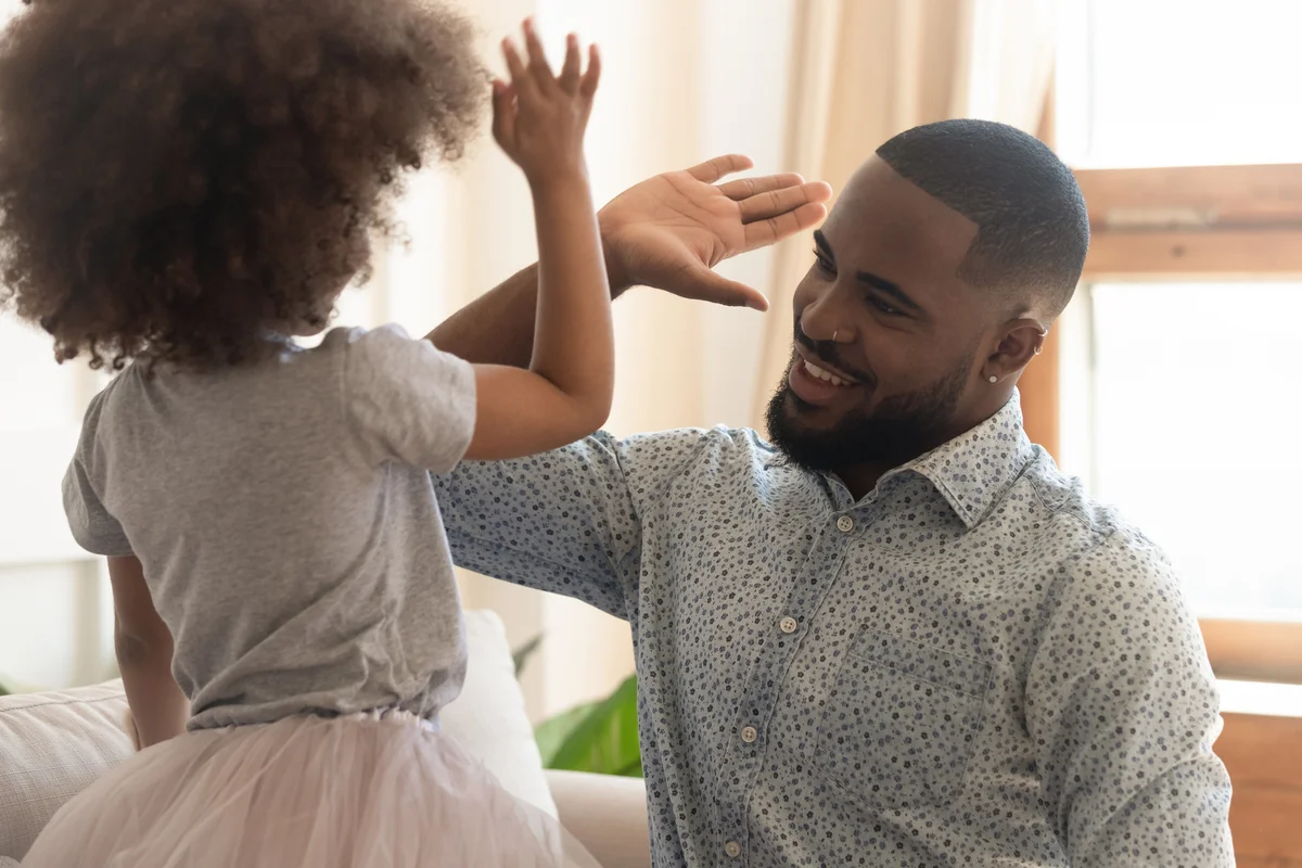 step father high five step daughter