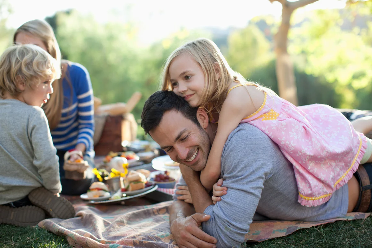family bonding picnic in park