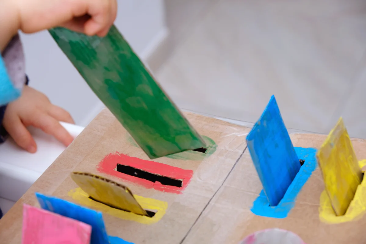 Homemade cardboard toy for baby