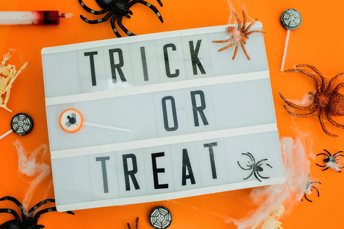 trick or treat sign