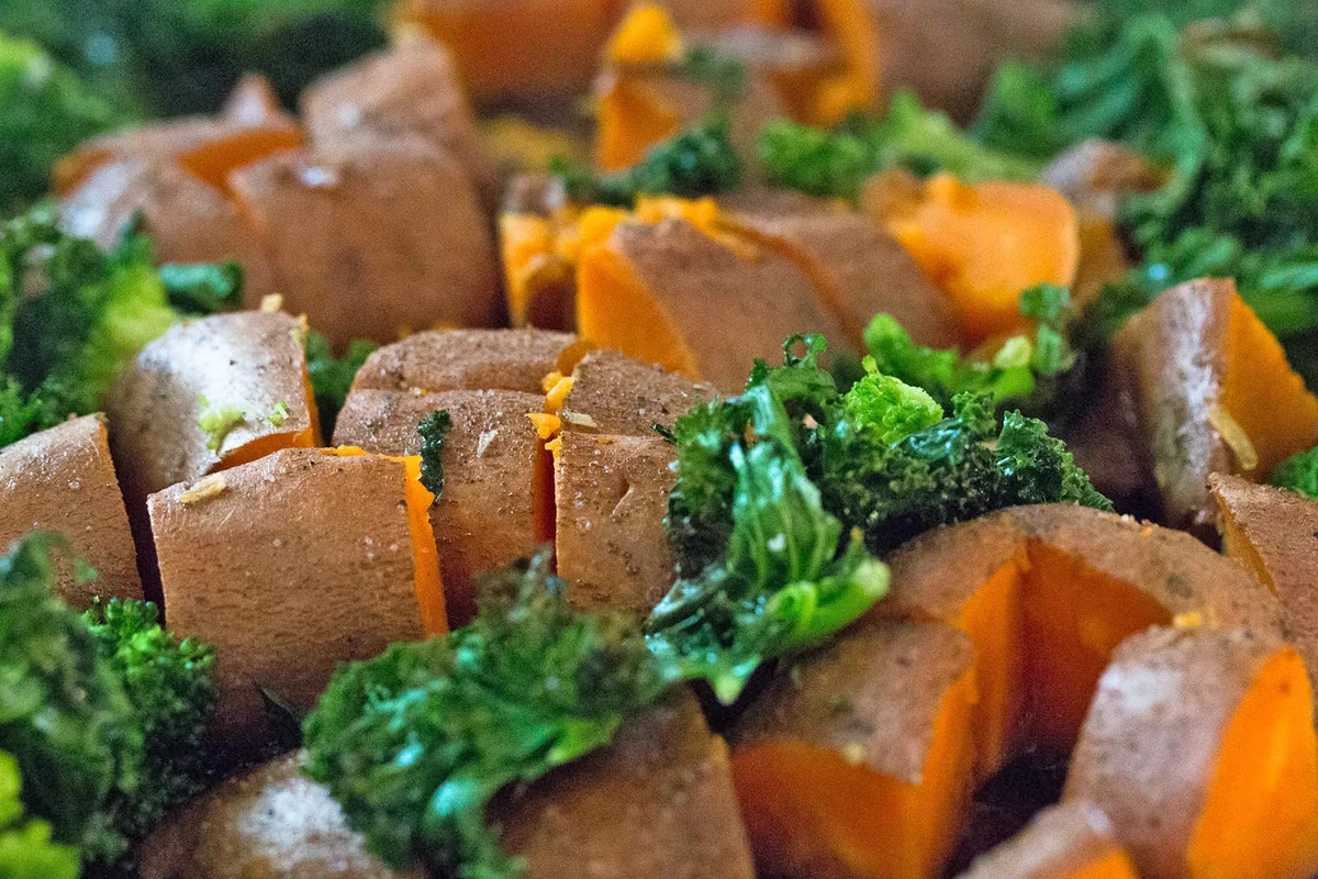Kale and Sweet Potatoes
