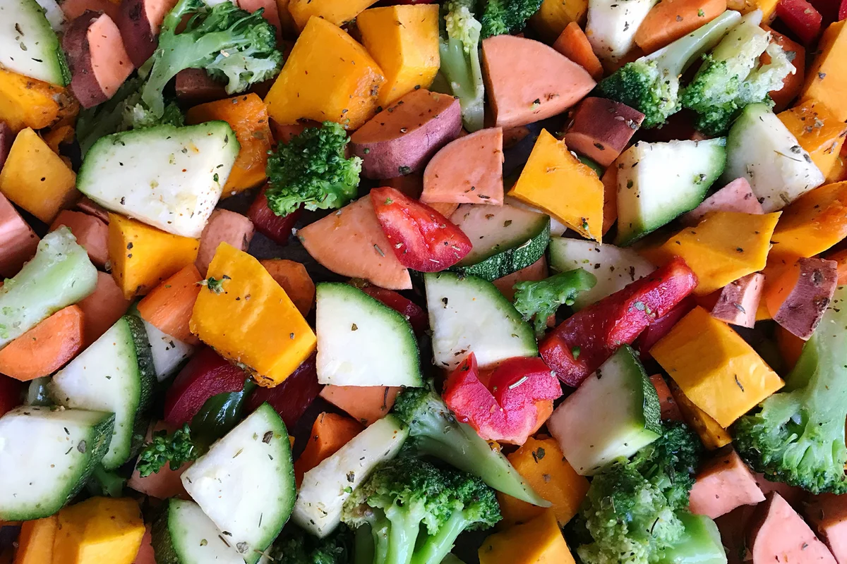 broccoli and sweet potatoes