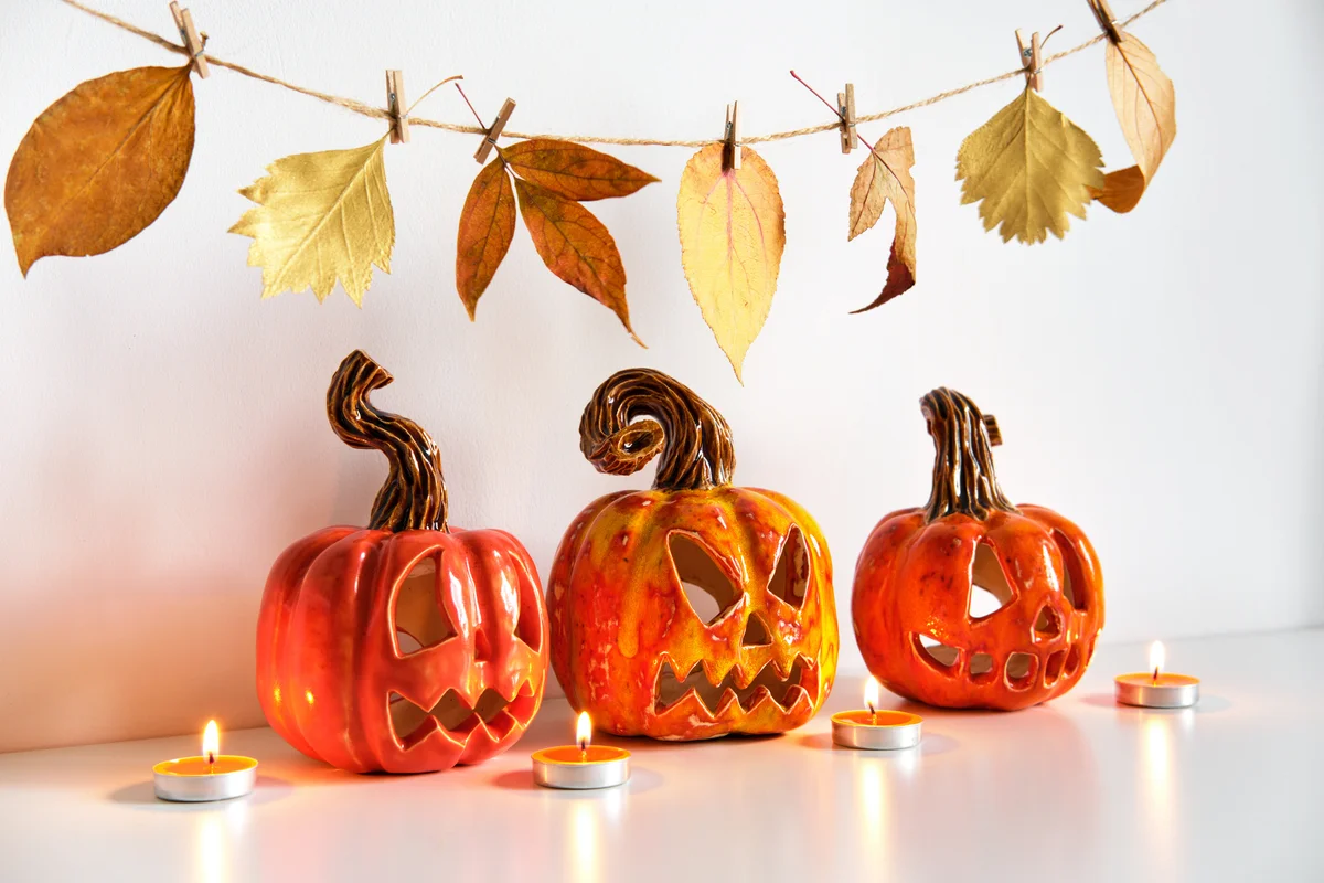 halloween craft fall leaves garland