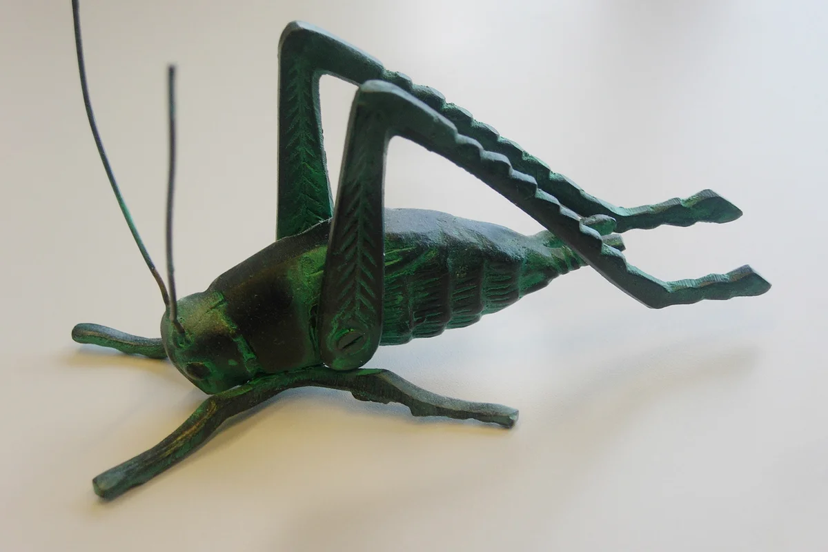A toy Cricket. A Symbol of good luck