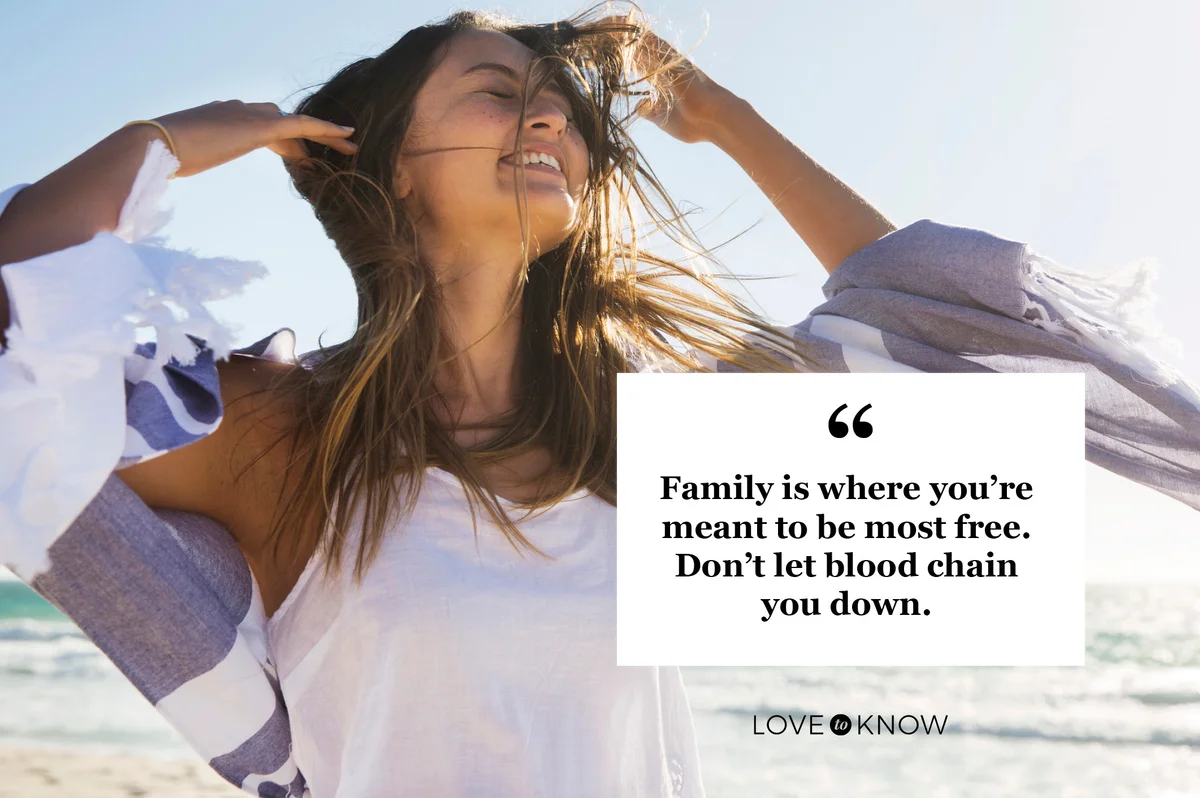 woman on beach feeling free from toxic family