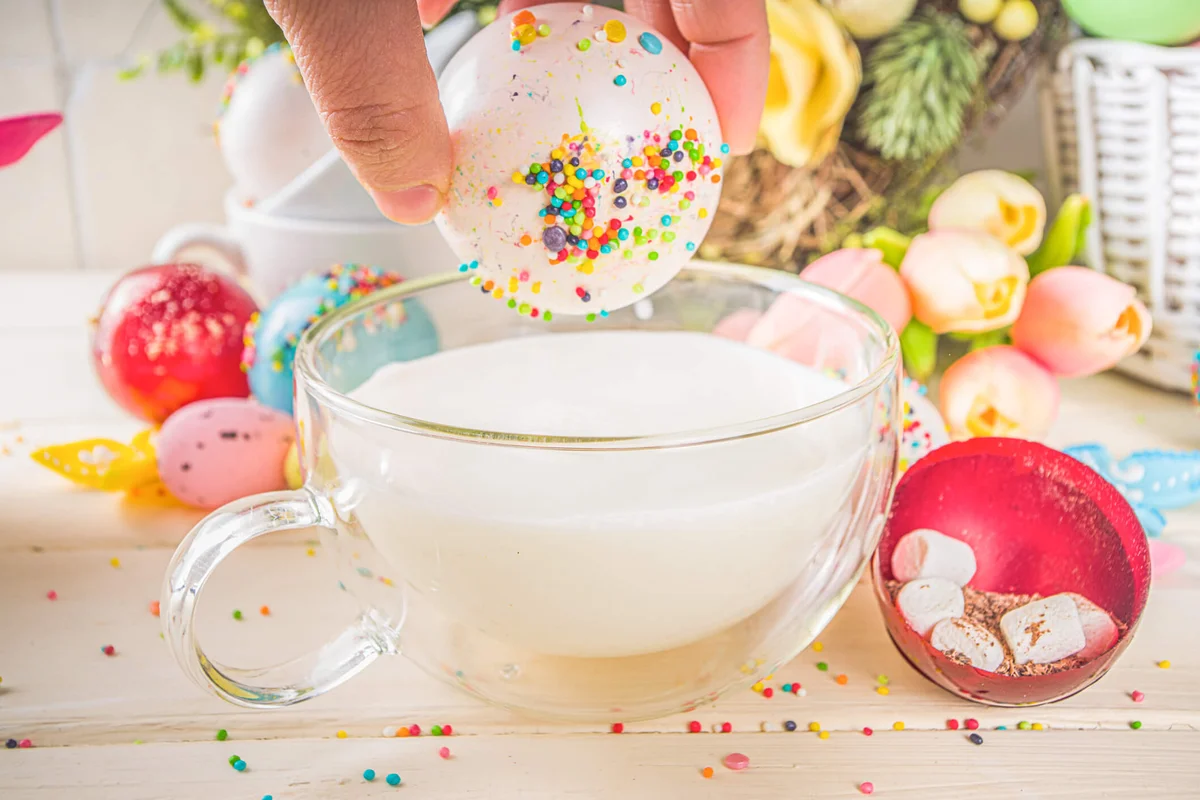 Unicorn hot chocolate bomb
