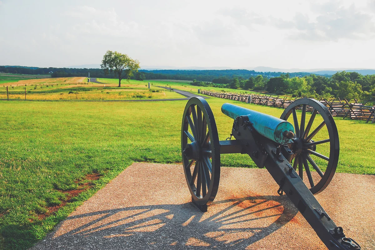 Civil War cannon at Gettysburg