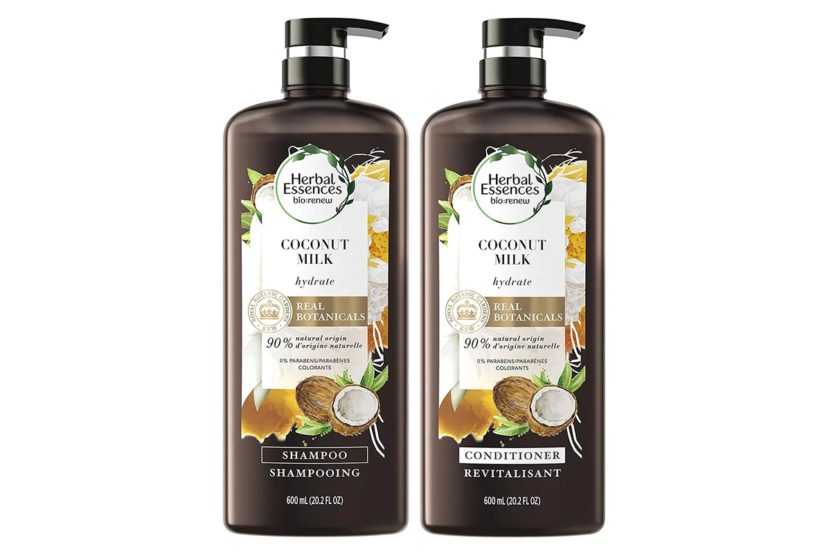 Herbal Essences, Shampoo and Conditioner Kit with Natural Source Ingredients, Color Safe, Bio Renew Coconut Milk