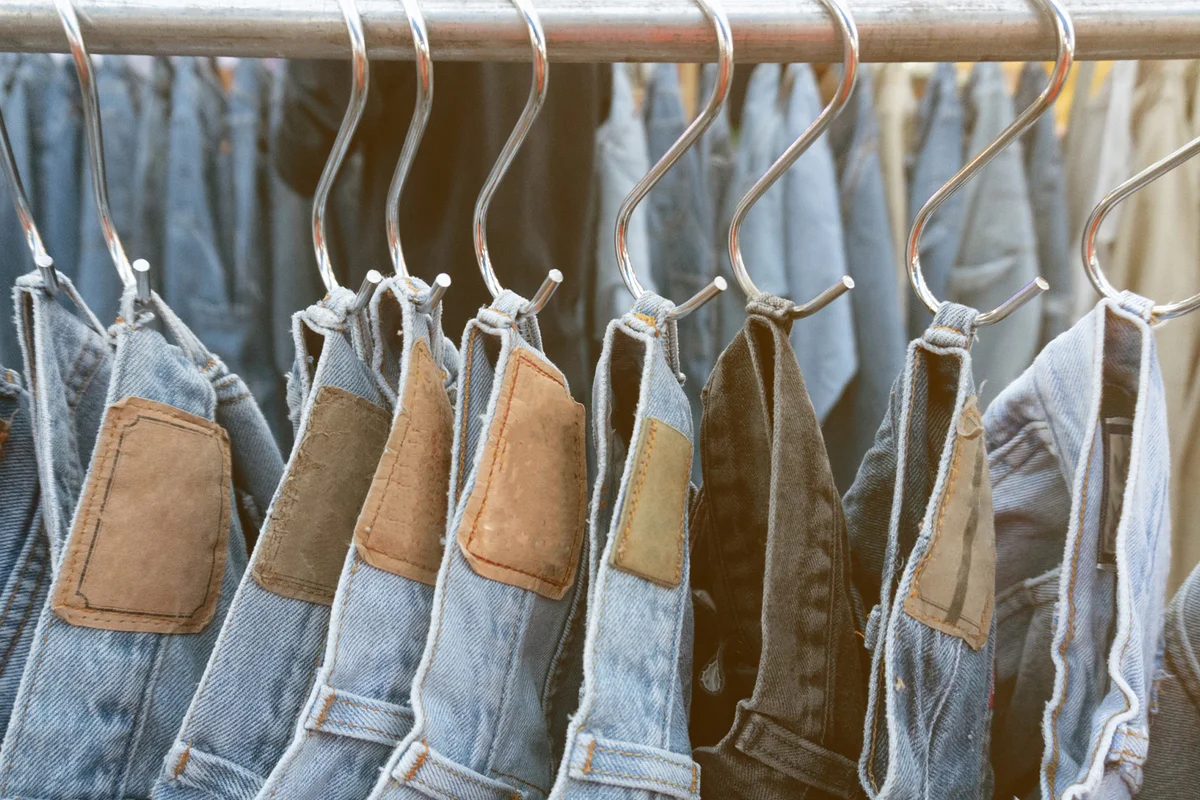 Jeans Shower Curtain Rings