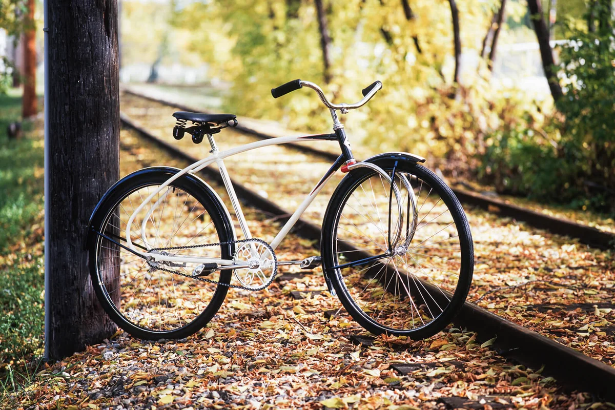 A restored 1936 CCM Fullflyte men’s vintage bicycle