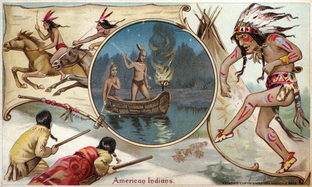 Color lithographic trade card promoting Arbuckle Coffees from Arizona | Getty Editorial Use