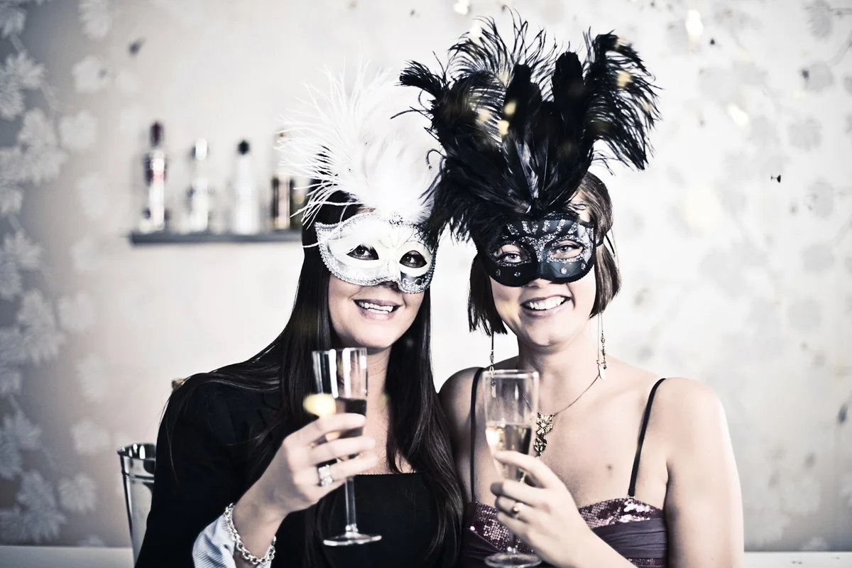 Woman in masks