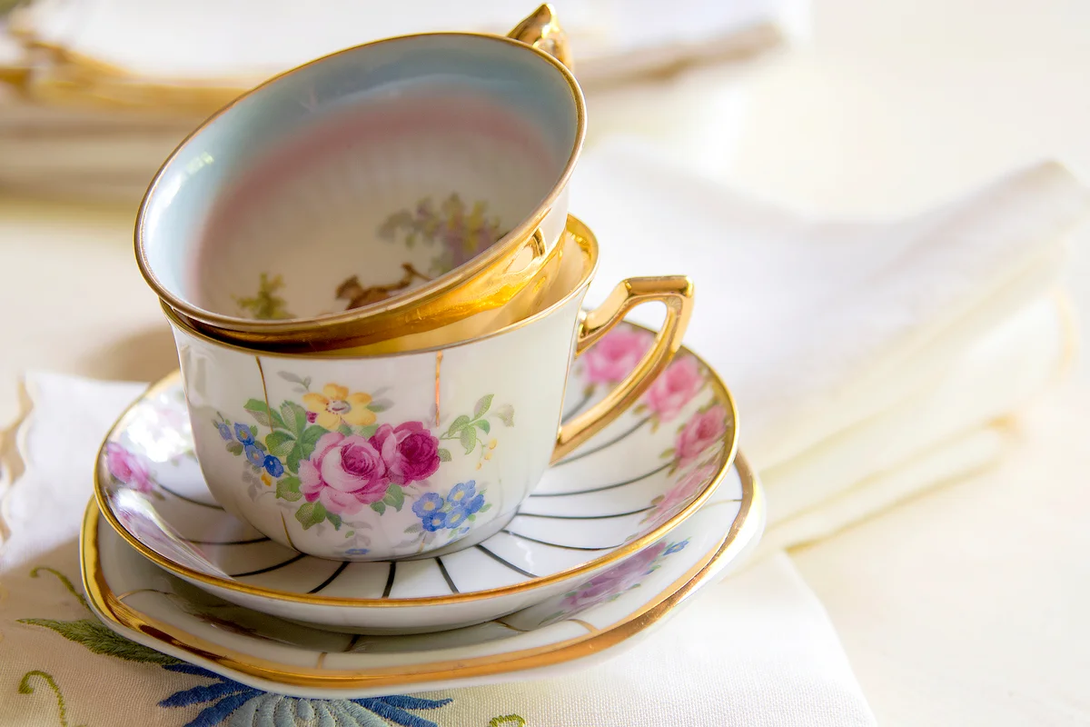 Two antique porcelain tea cups