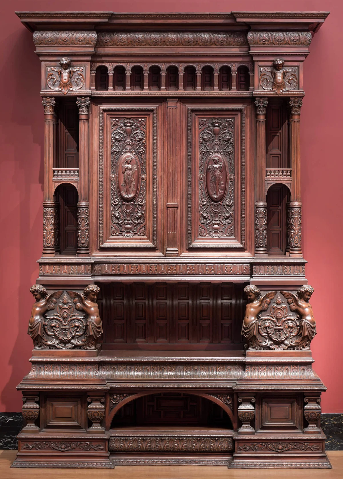 Pottier and Stymus Manufacturing Company, American, active ca.1859 - 1910, Cabinet, 1876 | Getty Editorial Use