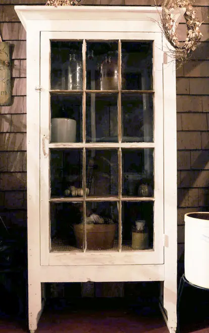 An antique pie safe