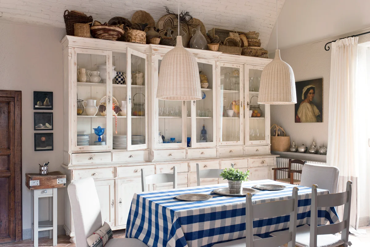 Rustic kitchen with Antique Pie Safe