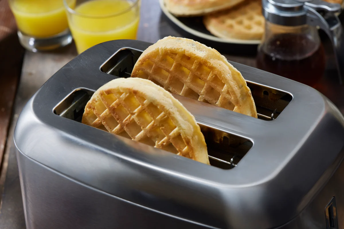 waffles in toaster