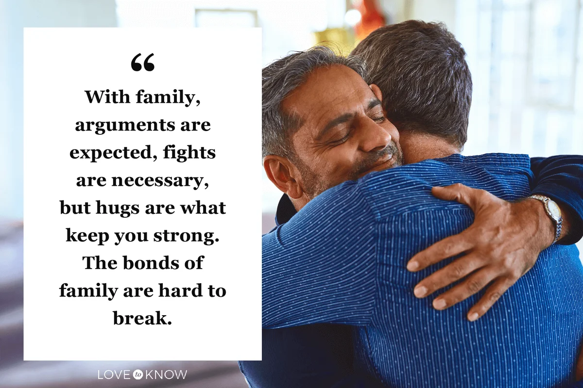 Inspirational quote to show family is everything