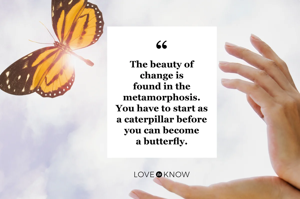 Hands releasing butterfly