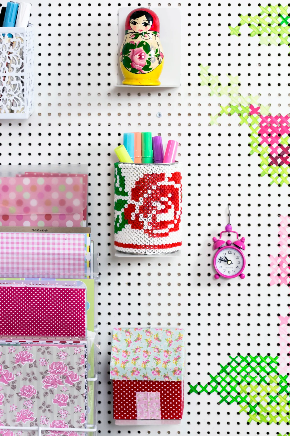 Craft room pegboard