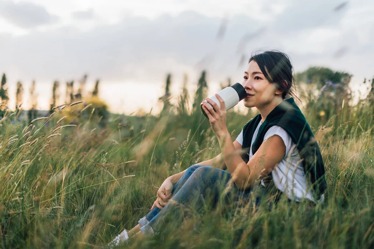 Young Woman Relaxing In Nature