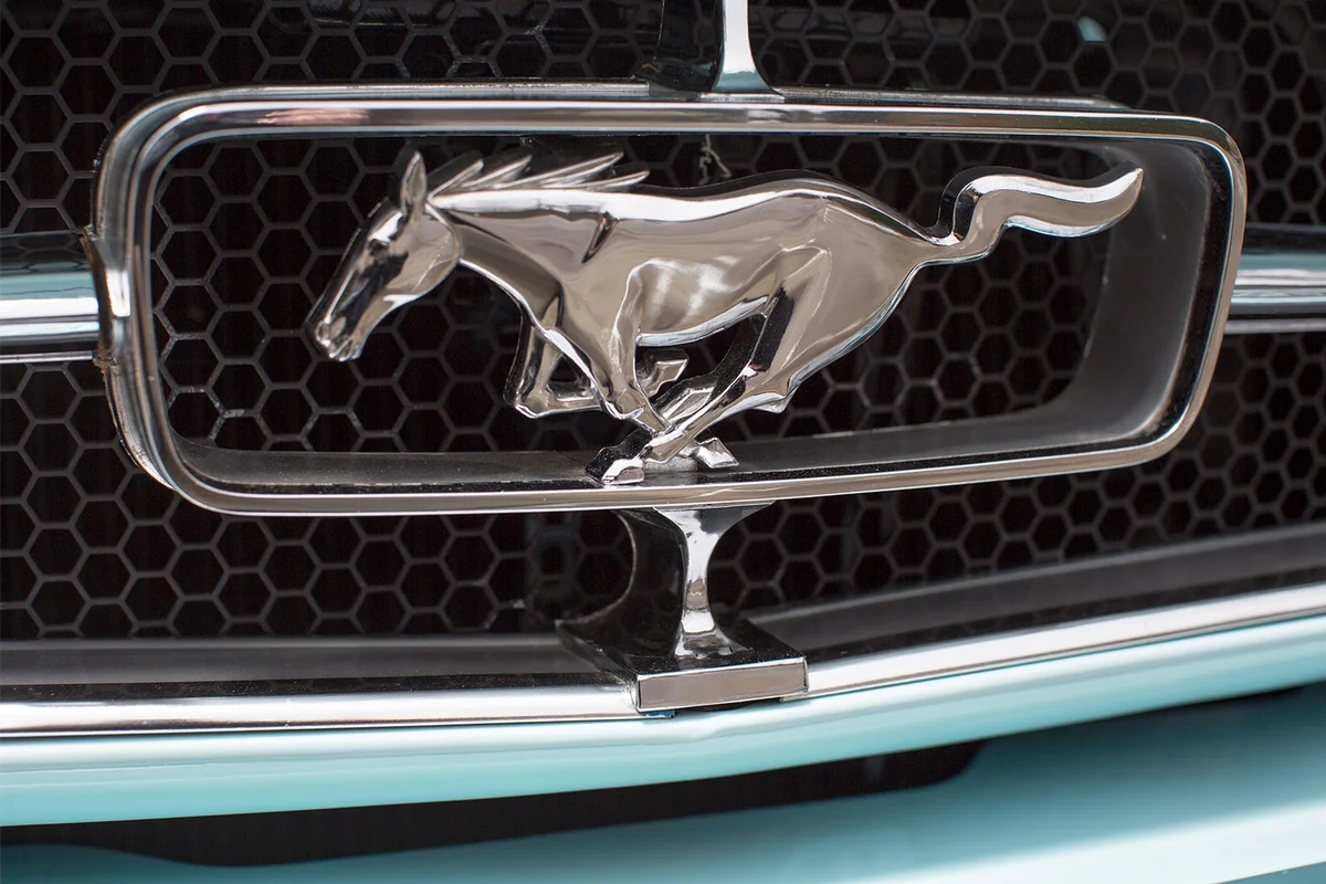 Grill of 1964 Ford Mustang convertible | Getty Editorial Use