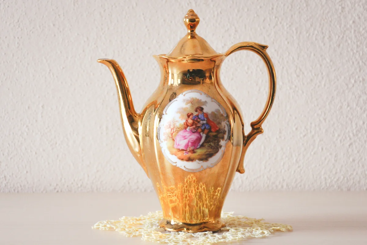 antique collectible italian teapot