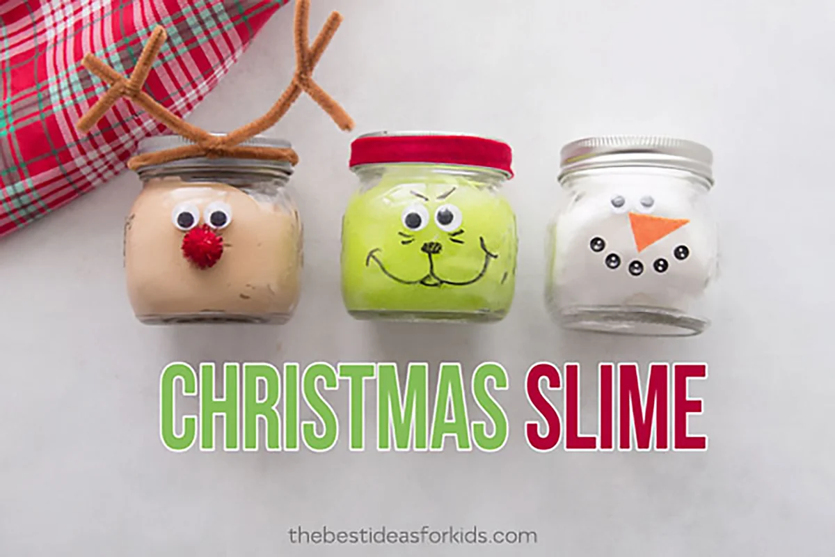 Christmas Slime Jars from TheBestIdeasForKids.com