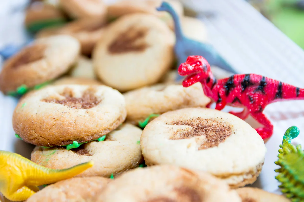 Dinosaur footprint cookie