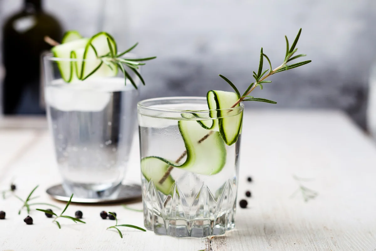 Garden Gin and Tonic Cocktail